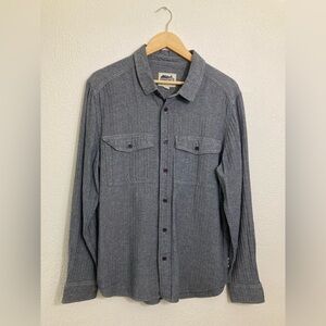 Men’s Edgevale chambray work shirt, chevron pattern, medium